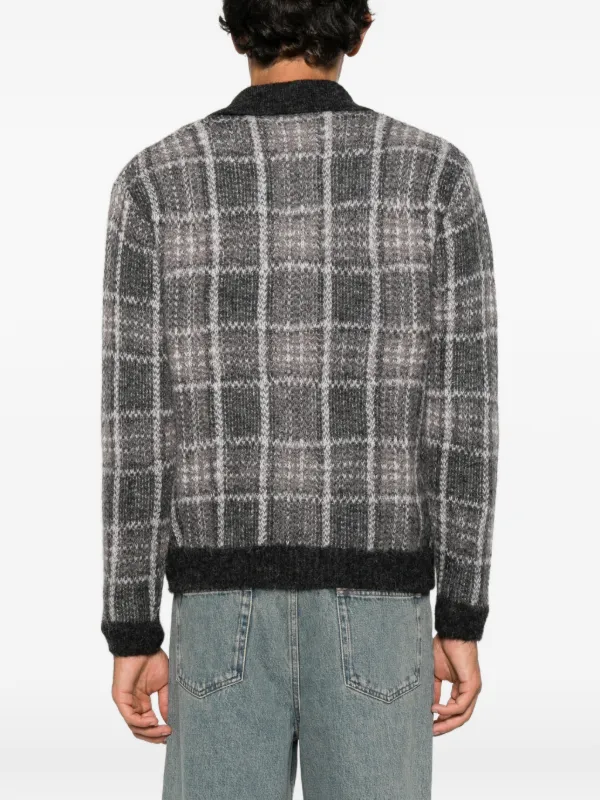 OUR LEGACY Check Cardigan | Grey | FARFETCH