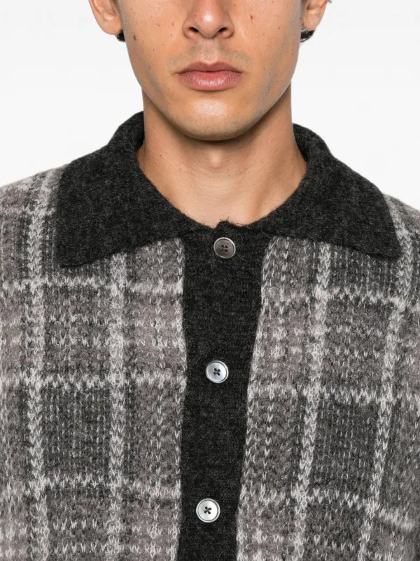 OUR LEGACY Check Cardigan | Grey | FARFETCH