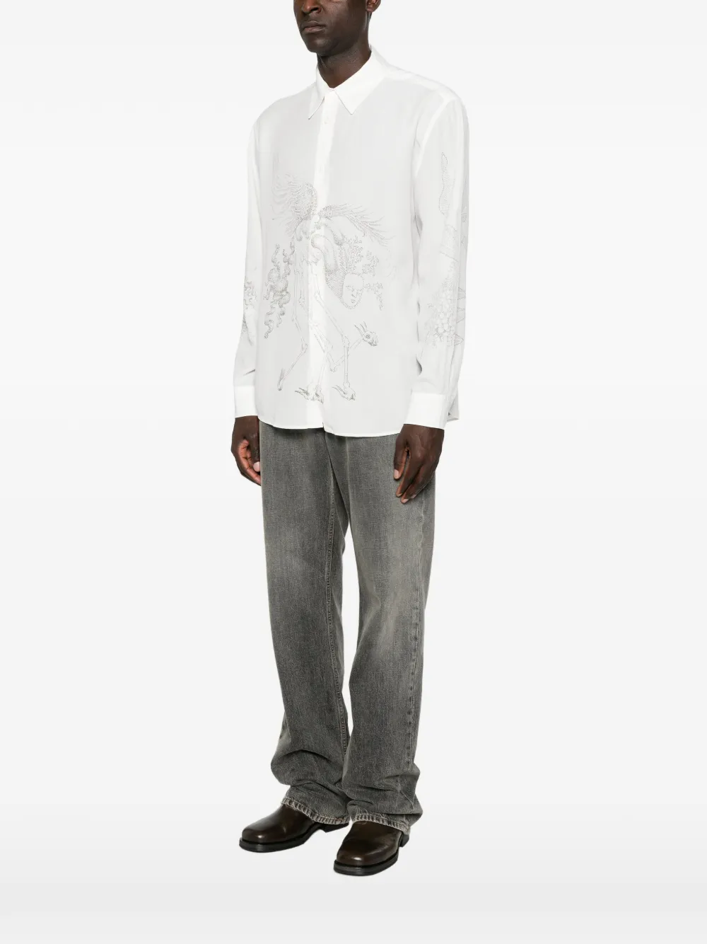 OUR LEGACY Pointillism Allegory print shirt Wit