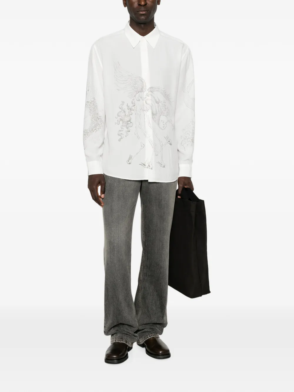 OUR LEGACY Pointillism Allegory print shirt Wit