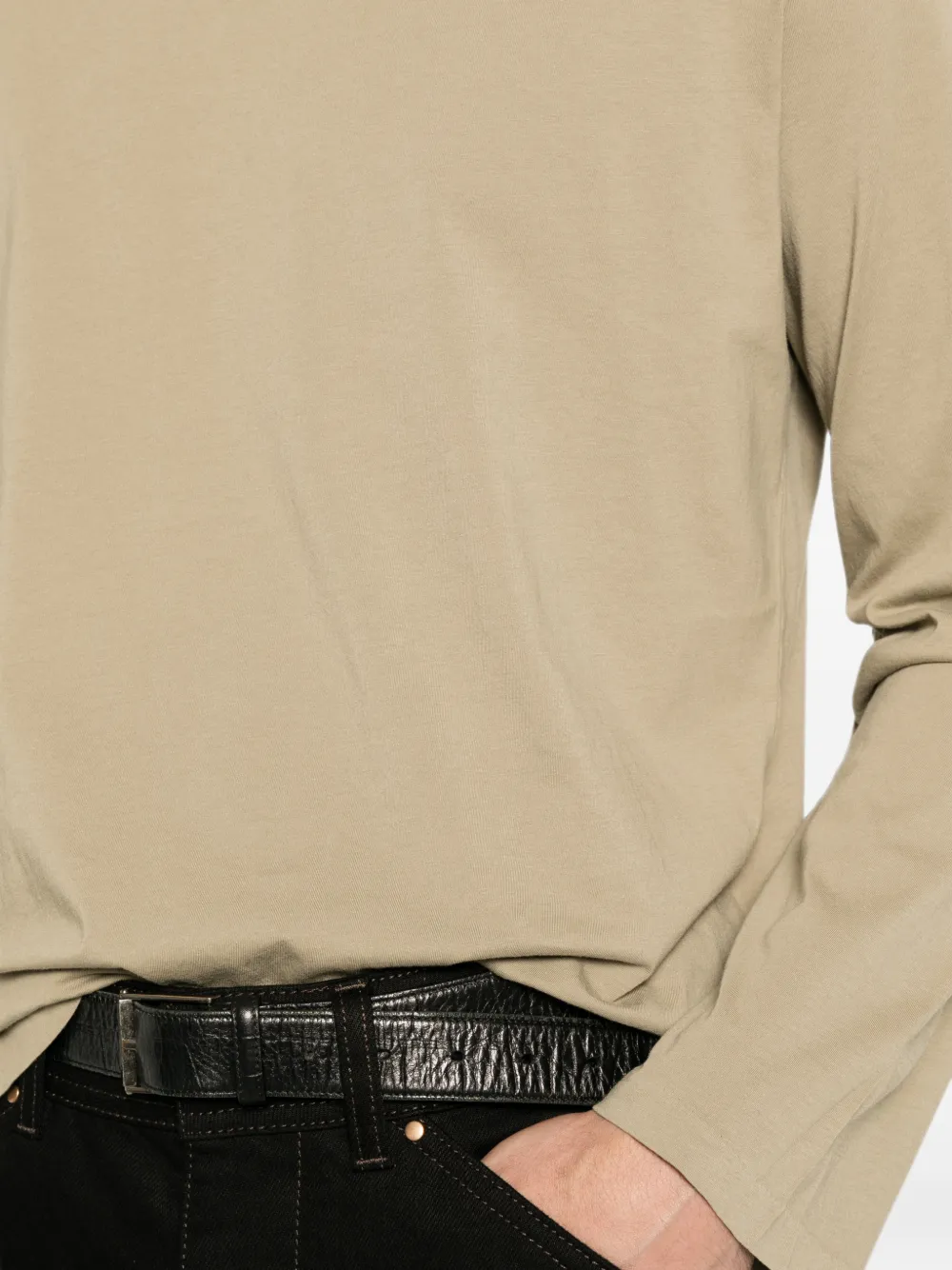 OUR LEGACY Box T-shirt met lange mouwen Beige