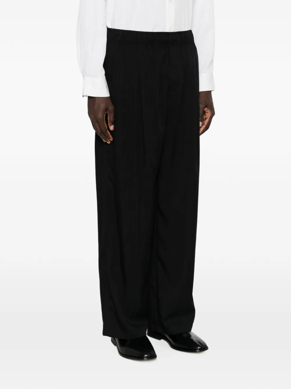 OUR LEGACY Gedrapeerde twill Leisure broek Zwart