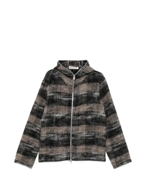 OUR LEGACY check-pattern zip-up hoodie
