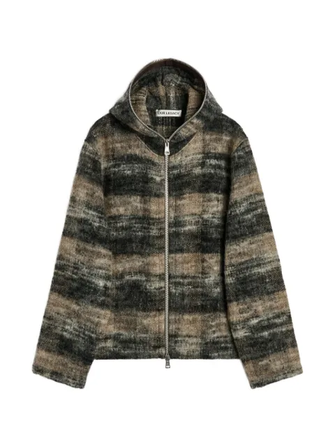 OUR LEGACY check-pattern zip-up hoodie