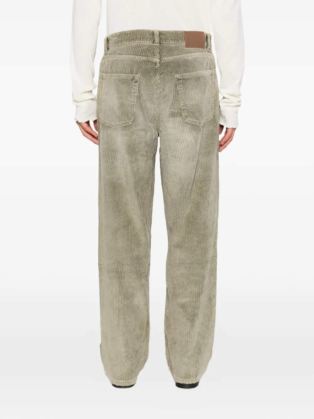 OUR LEGACY Vast Cut ribfluwelen broek Groen