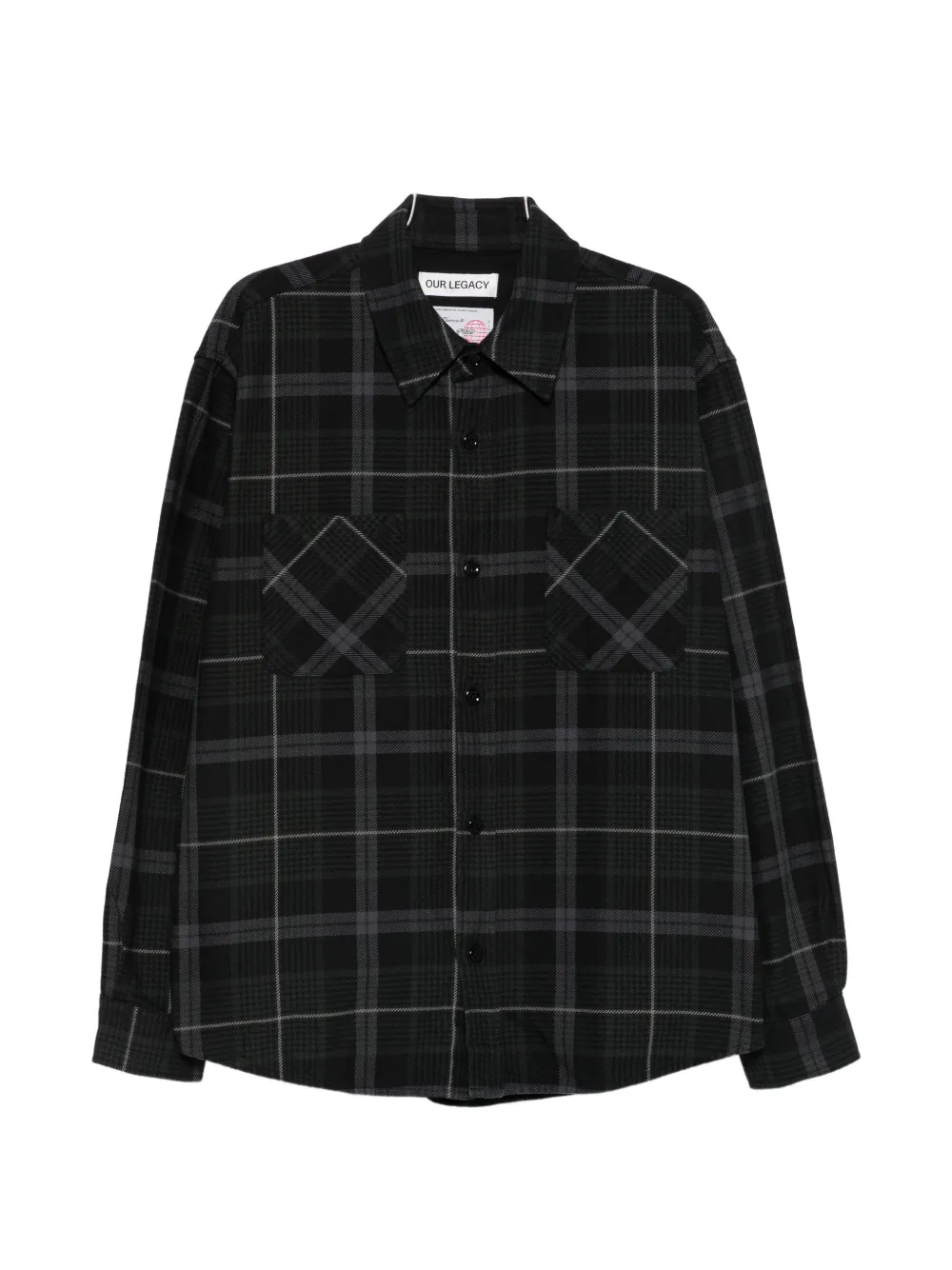 OUR LEGACY Whoppin check-pattern shirt - Nero