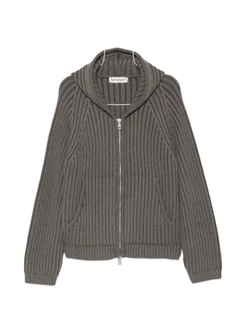 OUR LEGACY Level ribbed-knit hoodie cardigan
