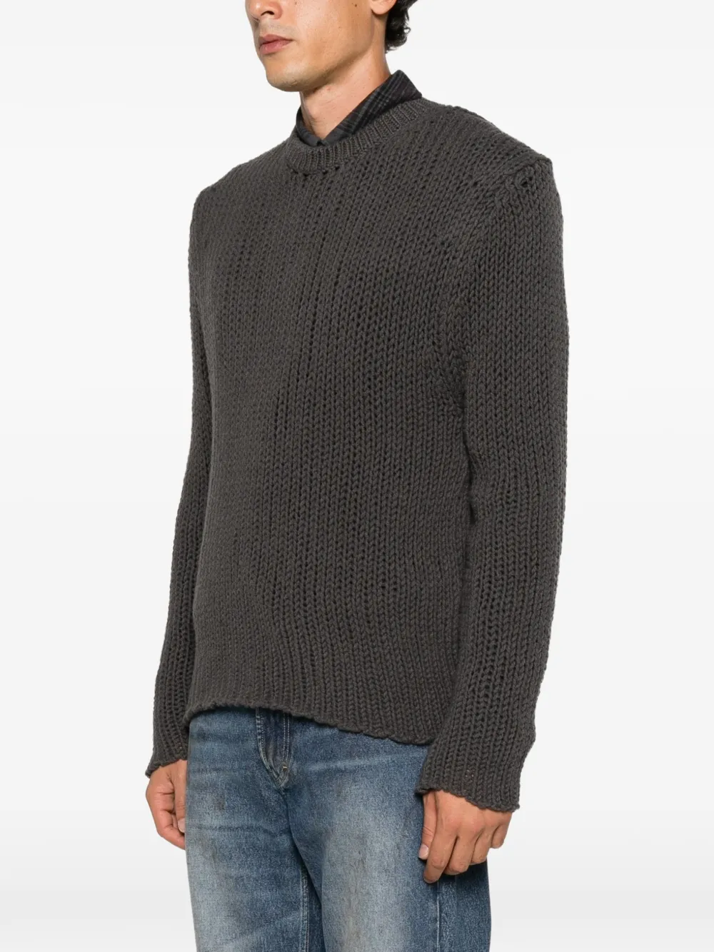 OUR LEGACY Popover grofgebreide trui Grijs