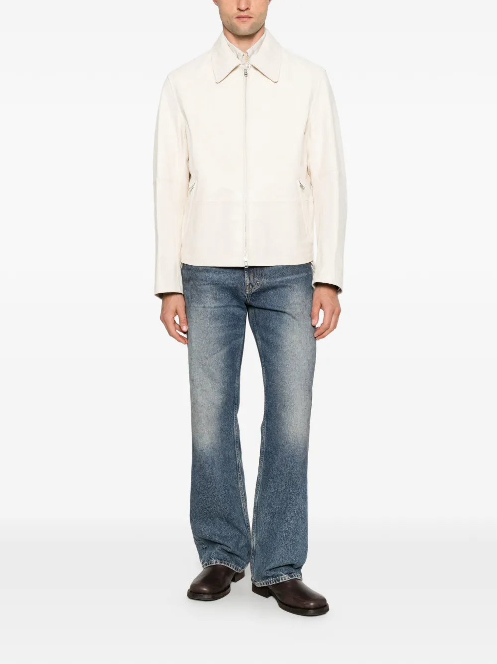 OUR LEGACY waxed suede jacket Beige