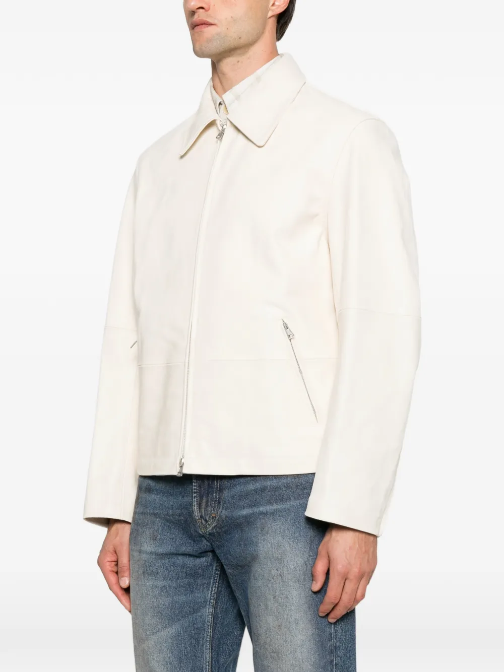OUR LEGACY waxed suede jacket Beige