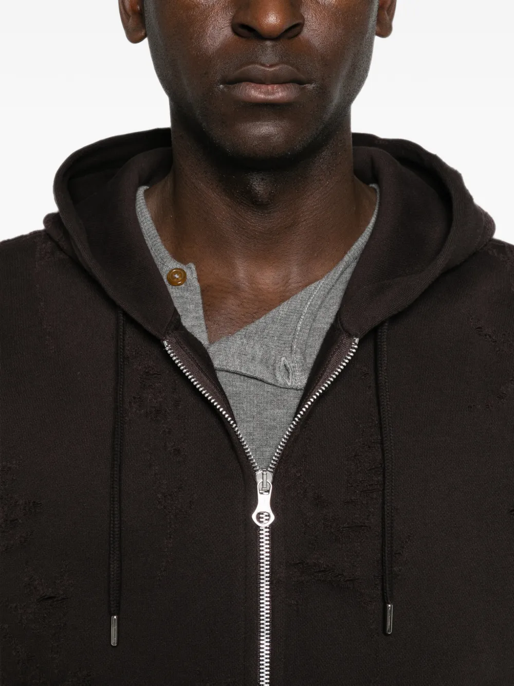 OUR LEGACY Rascal distressed hoodie Zwart