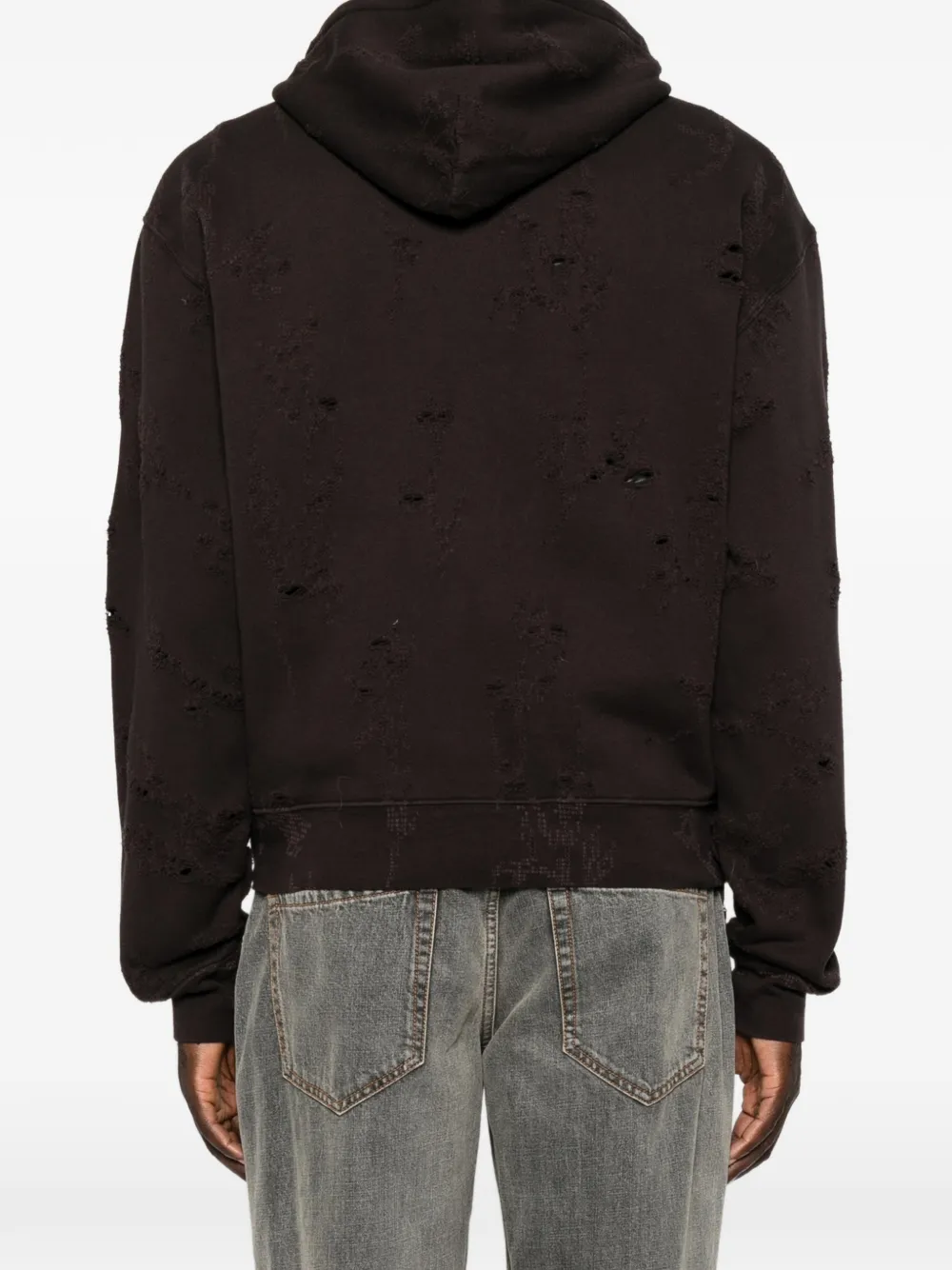 OUR LEGACY Rascal distressed hoodie Zwart