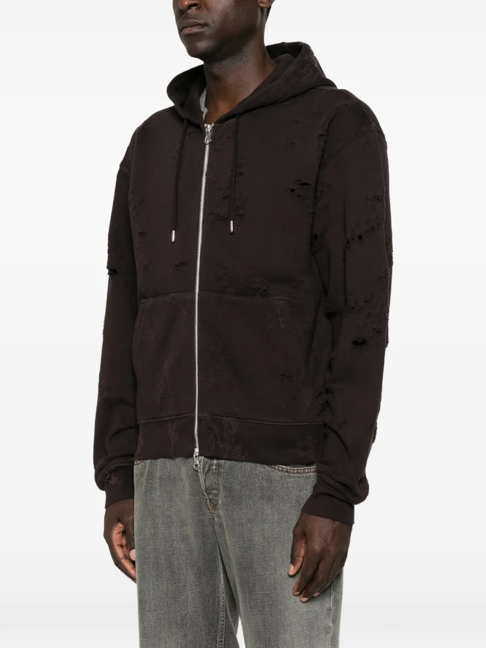 OUR LEGACY Rascal distressed hoodie Zwart
