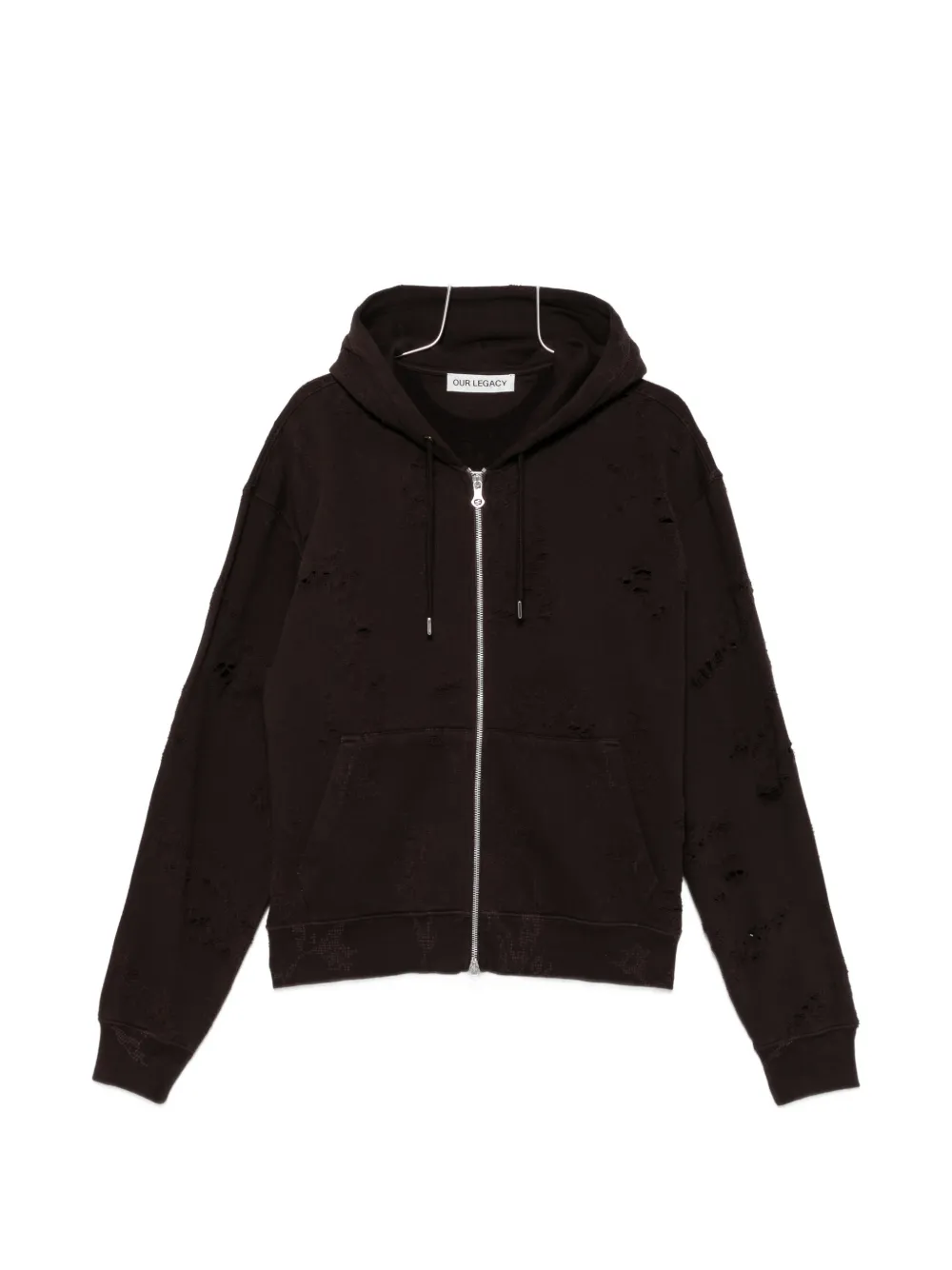 OUR LEGACY Rascal distressed hoodie - Schwarz