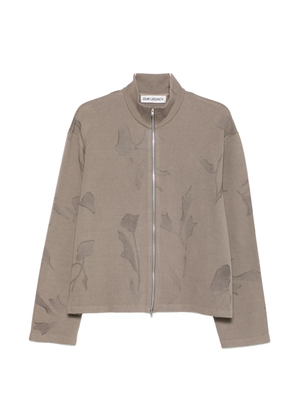 OUR LEGACY floral-print shrunken sweatshirt - Toni neutri
