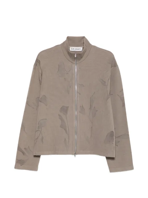 OUR LEGACY floral-print shrunken sweatshirt