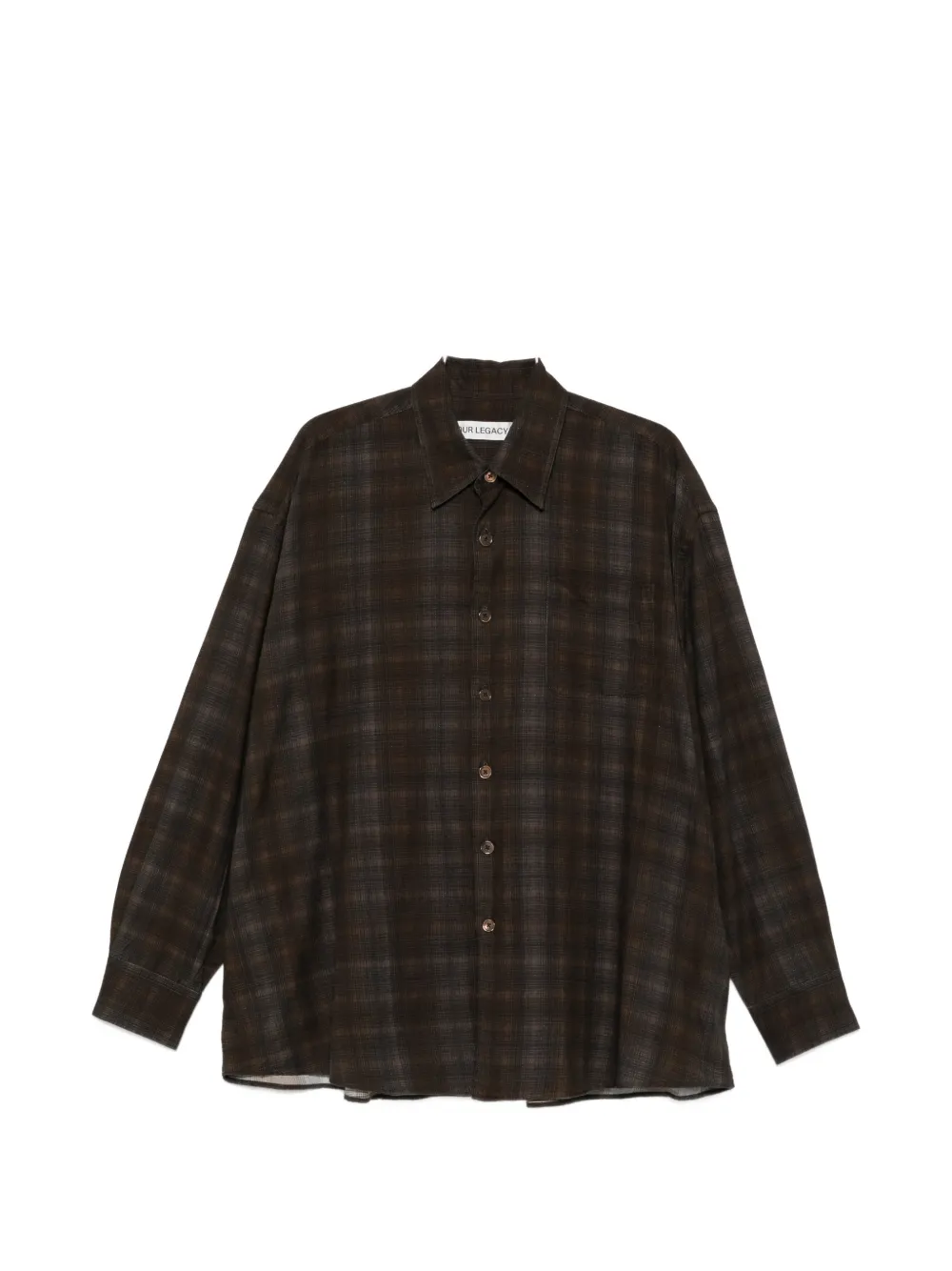 OUR LEGACY Borrowed check-print shirt - Marrone