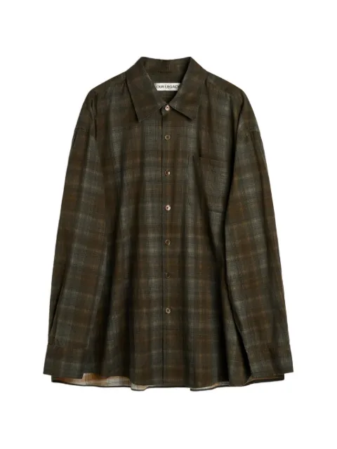 OUR LEGACY Borrowed check-print shirt