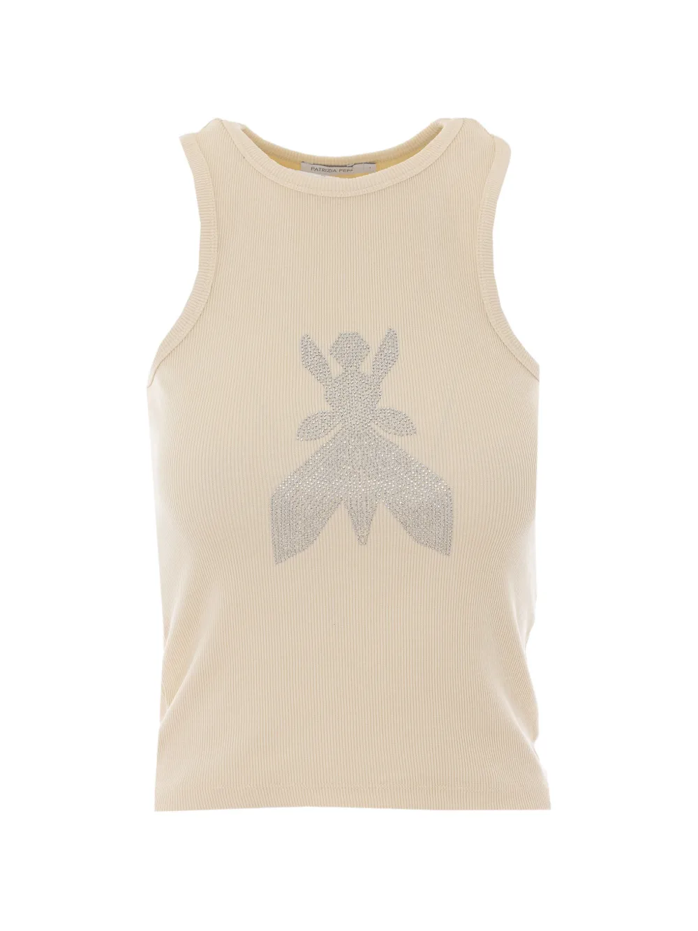 Patrizia Pepe logo-embellished tank top - Toni neutri