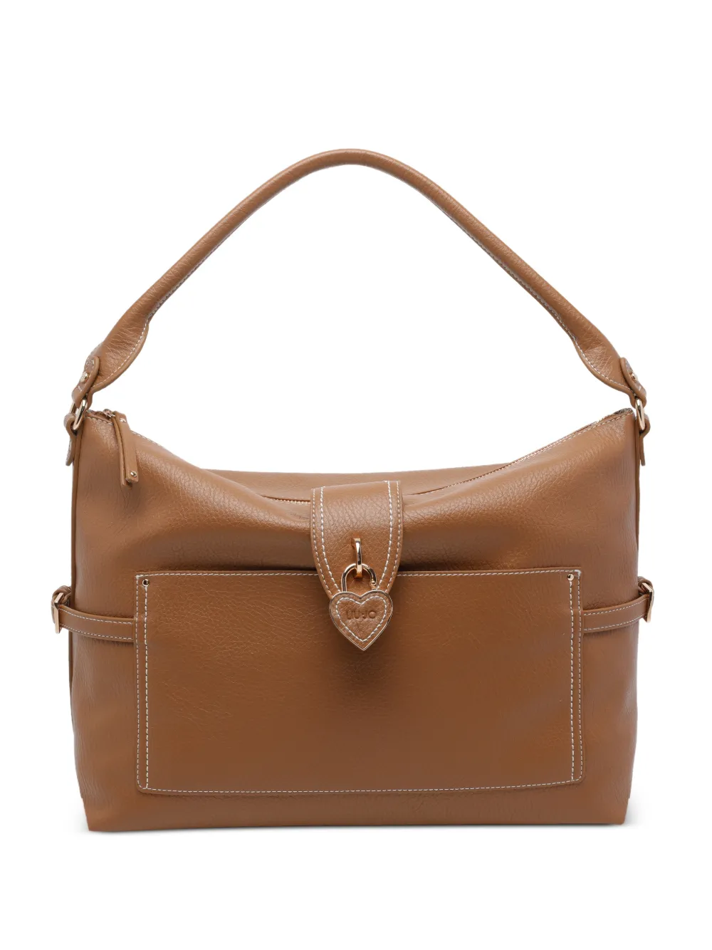 LIU JO Heart motif clutch bag - Nude