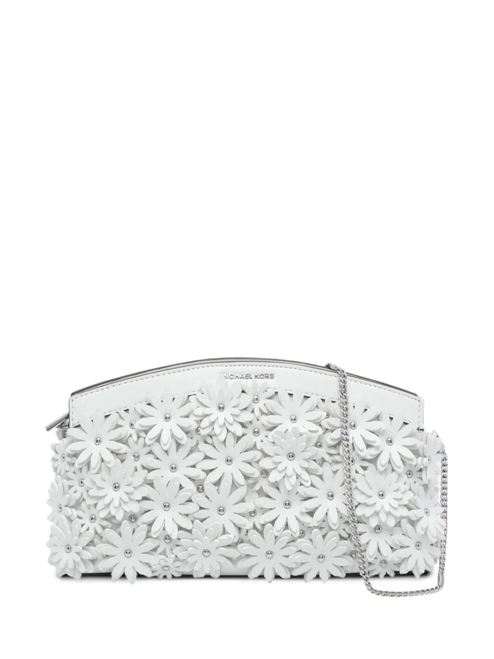 Michael Michael Kors Athena floral-appliqué shoulder bag - White