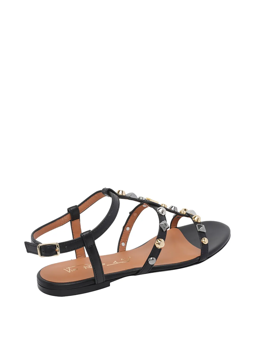 Via Roma 15 Sandalen verfraaid met studs Zwart