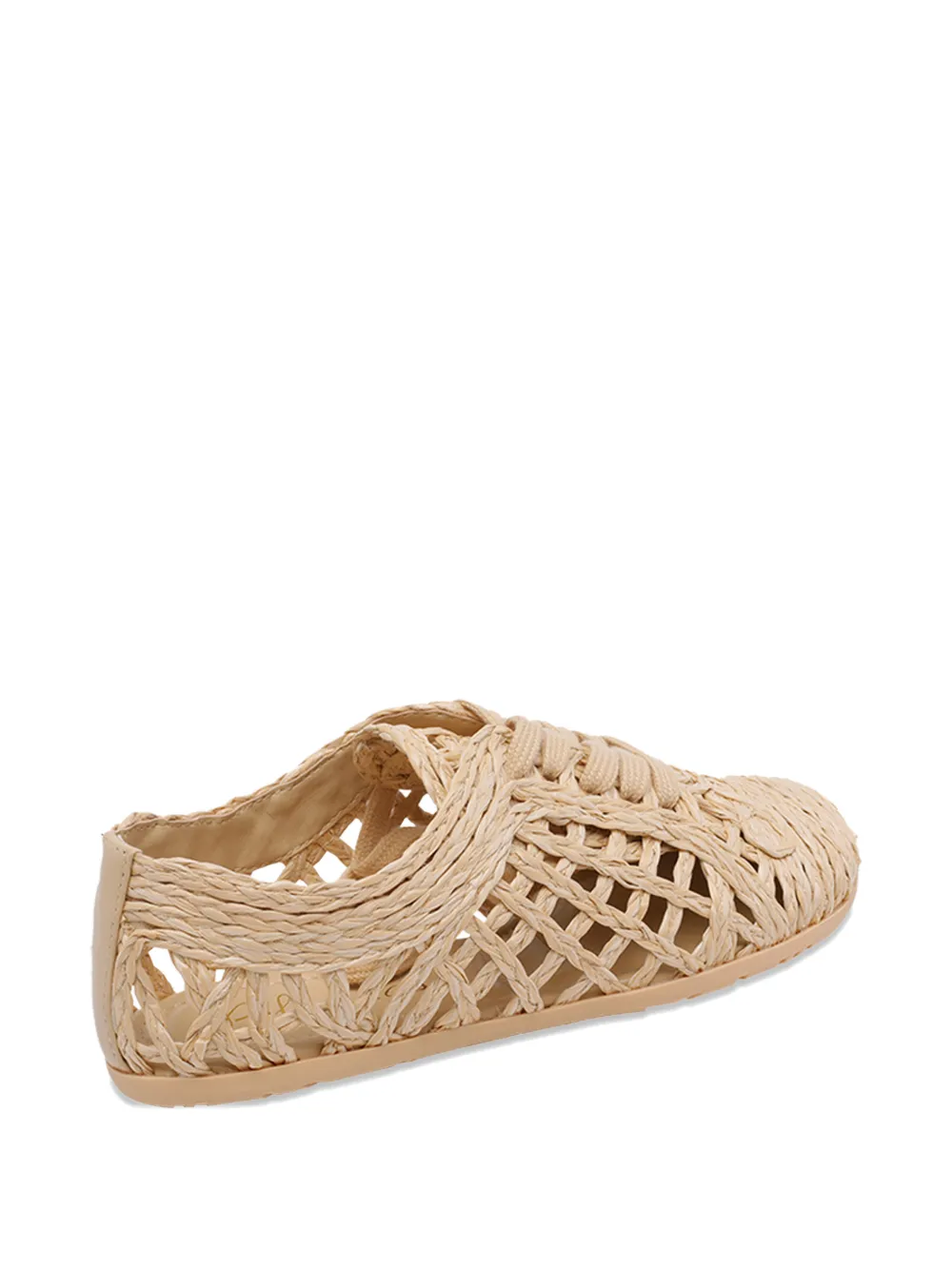 Paloma Barceló Palomitas Cora raffia sneakers Beige