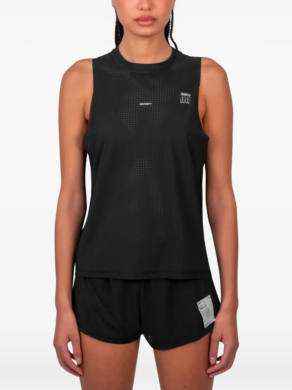 Satisfy Space-O perforated T-shirt - Schwarz