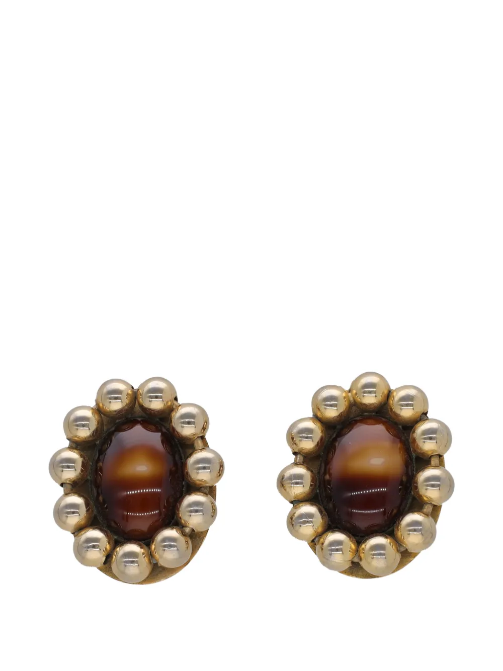 Vintage beaded clip-on earrings - Oro