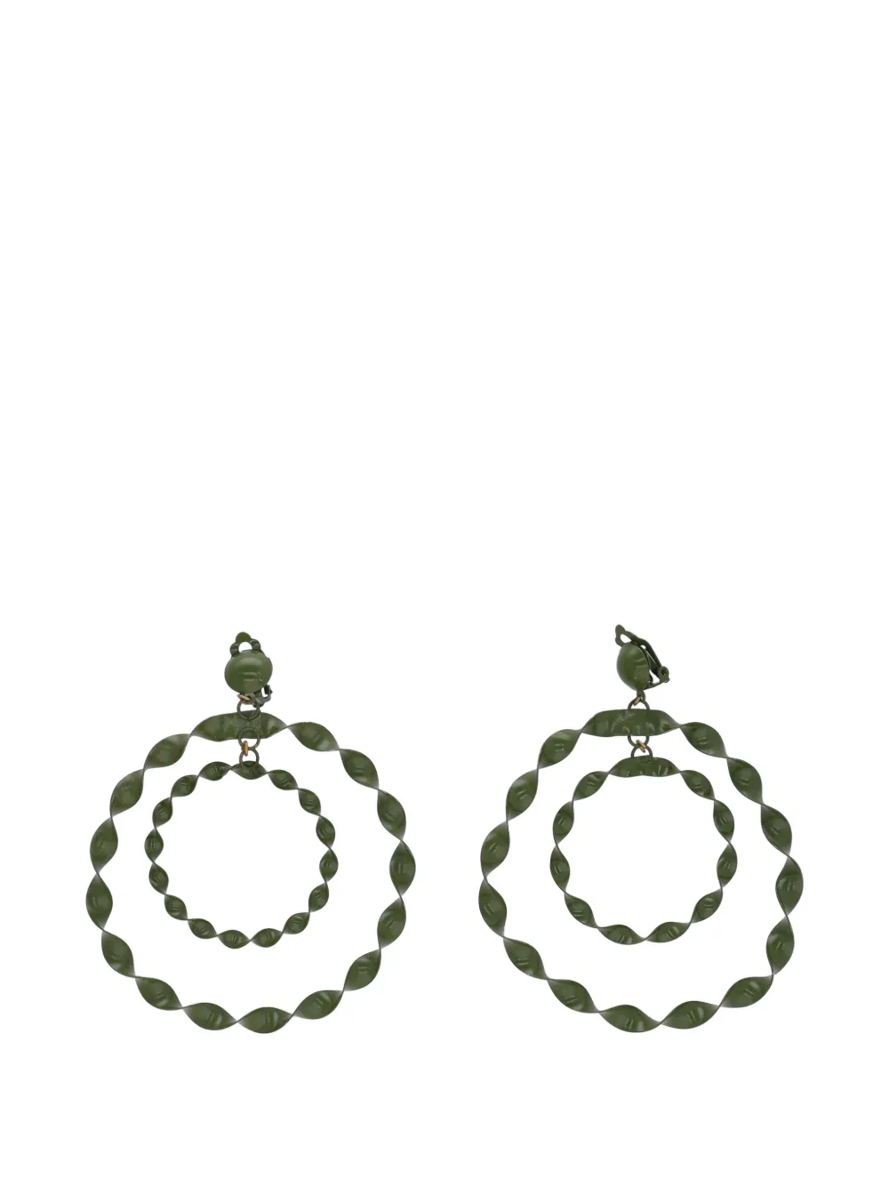 Vintage twisted hoop earrings - Verde
