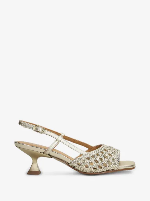 Pedro Miralles woven slingback heeled sandals