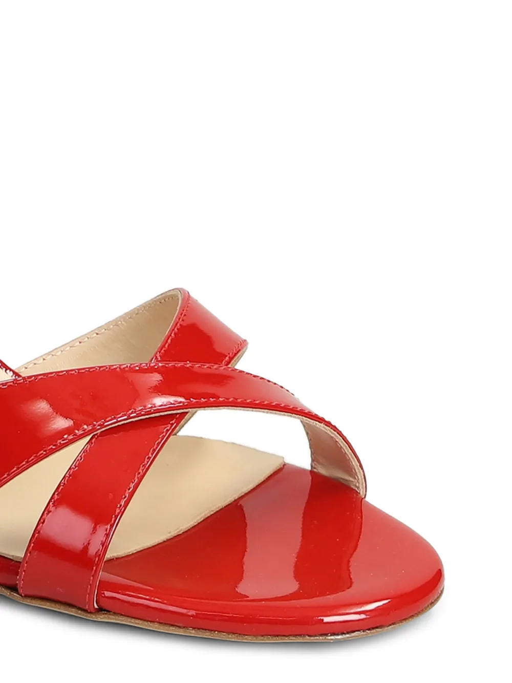 Fabio Rusconi Lakleren sandalen met gekruiste bandjes Rood