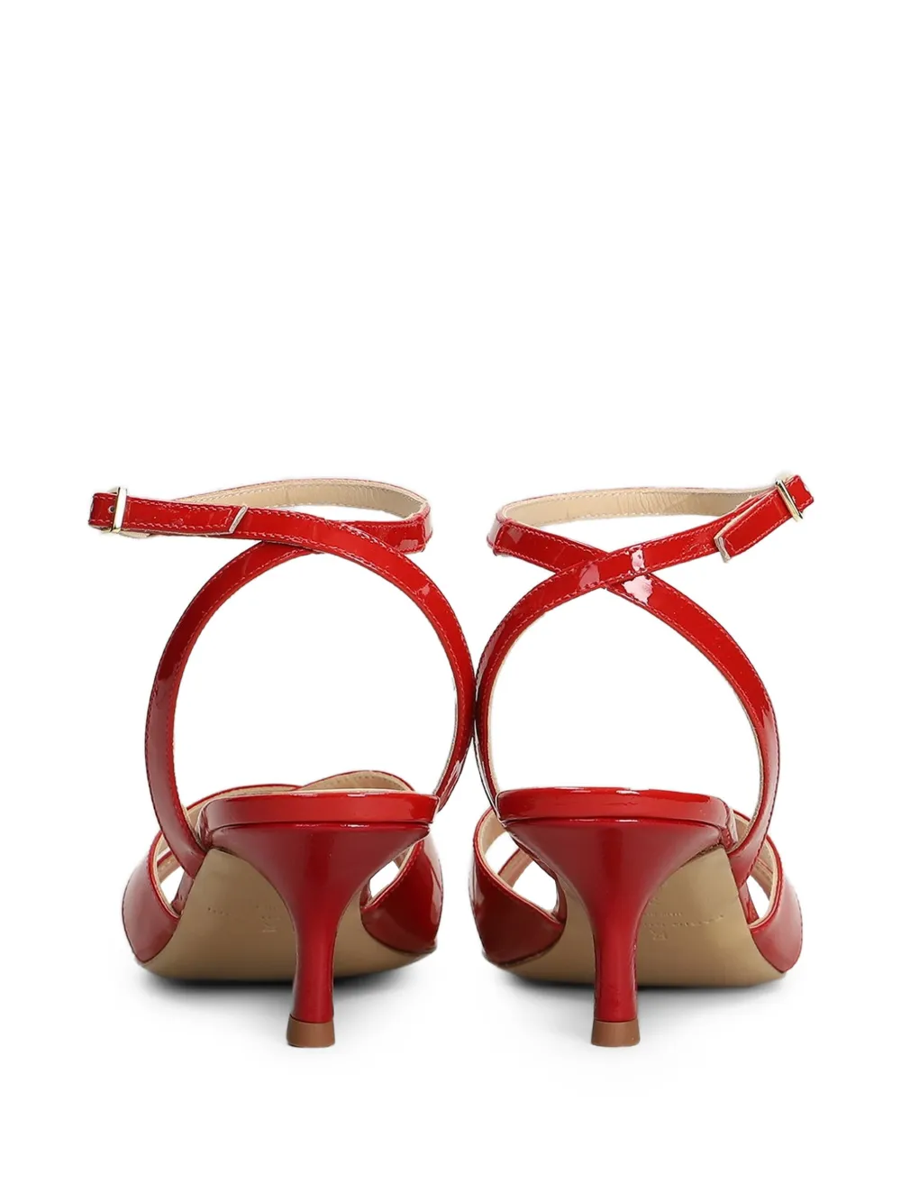Fabio Rusconi Lakleren sandalen met gekruiste bandjes Rood