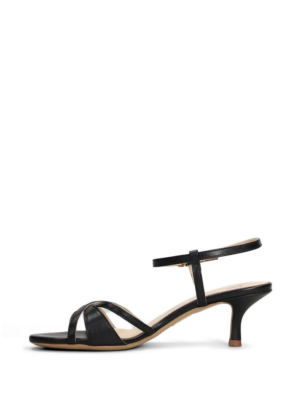 Fabio Rusconi criss-cross kitten-heel sandals Zwart