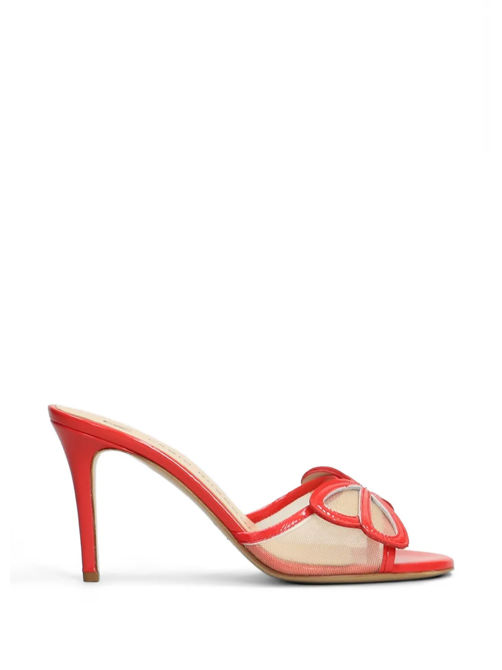 Fabio Rusconi bow-detail mesh mules Rood