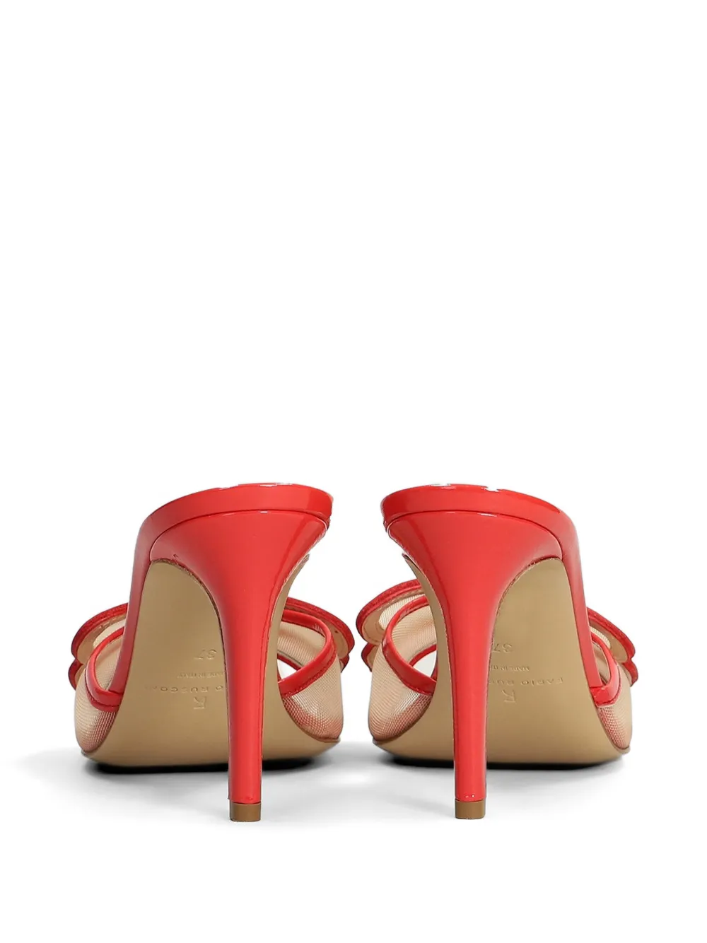 Fabio Rusconi bow-detail mesh mules Rood