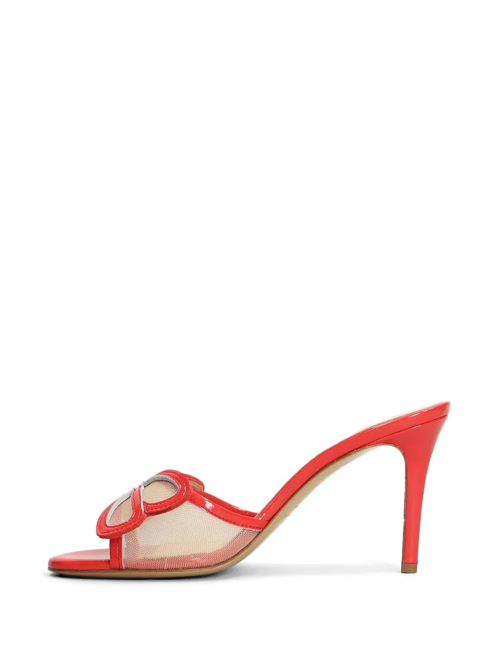 Fabio Rusconi bow-detail mesh mules Rood