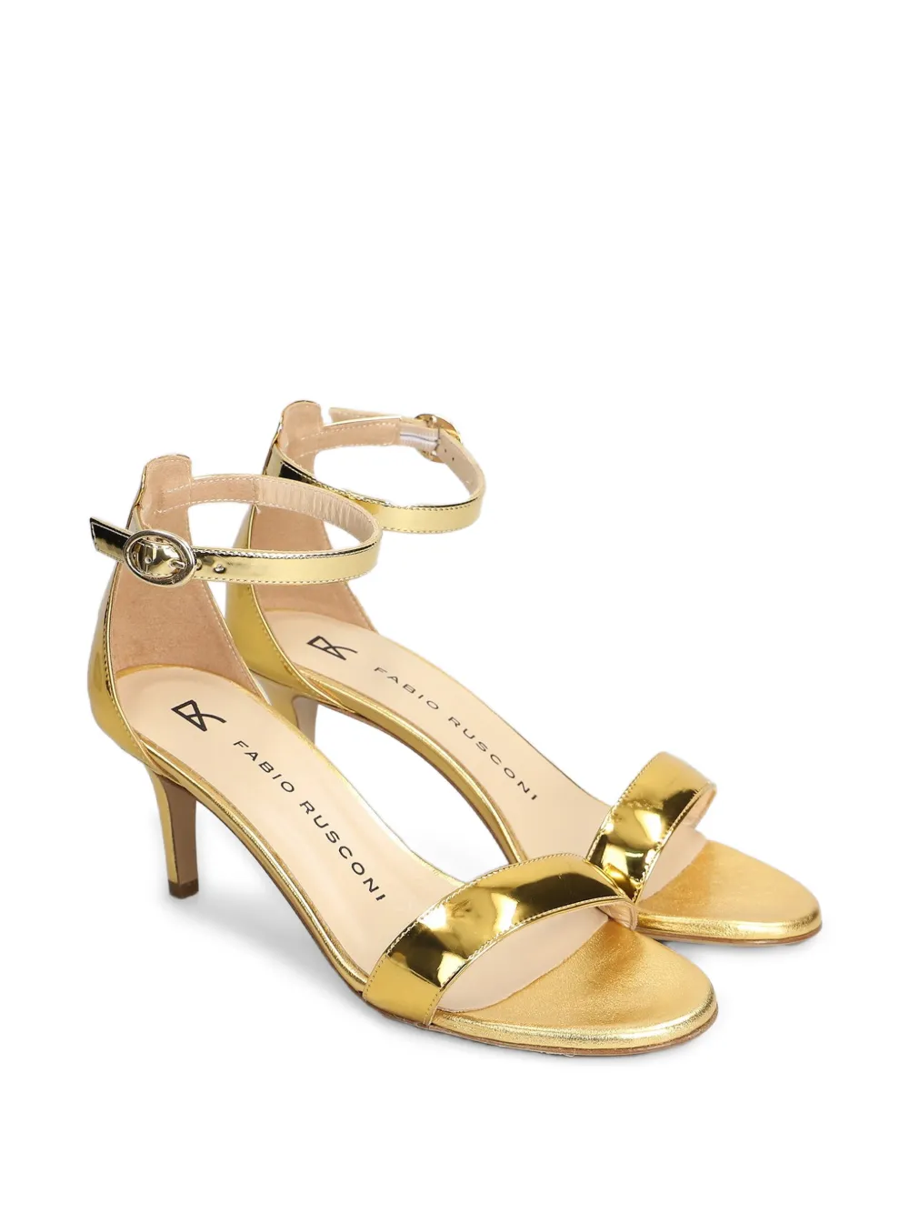 Fabio Rusconi metallic-effect ankle-strap sandals Goud