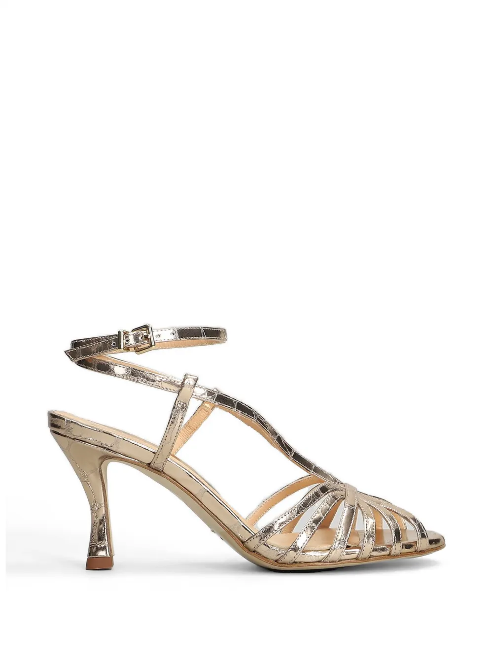 Chantal crocodile-effect multi-strap sandals - Oro