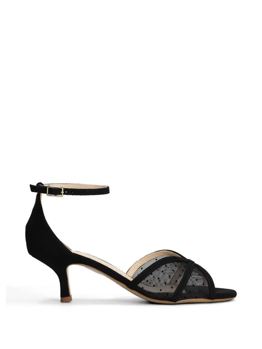 Fabio Rusconi polka-dot mesh sandals Zwart