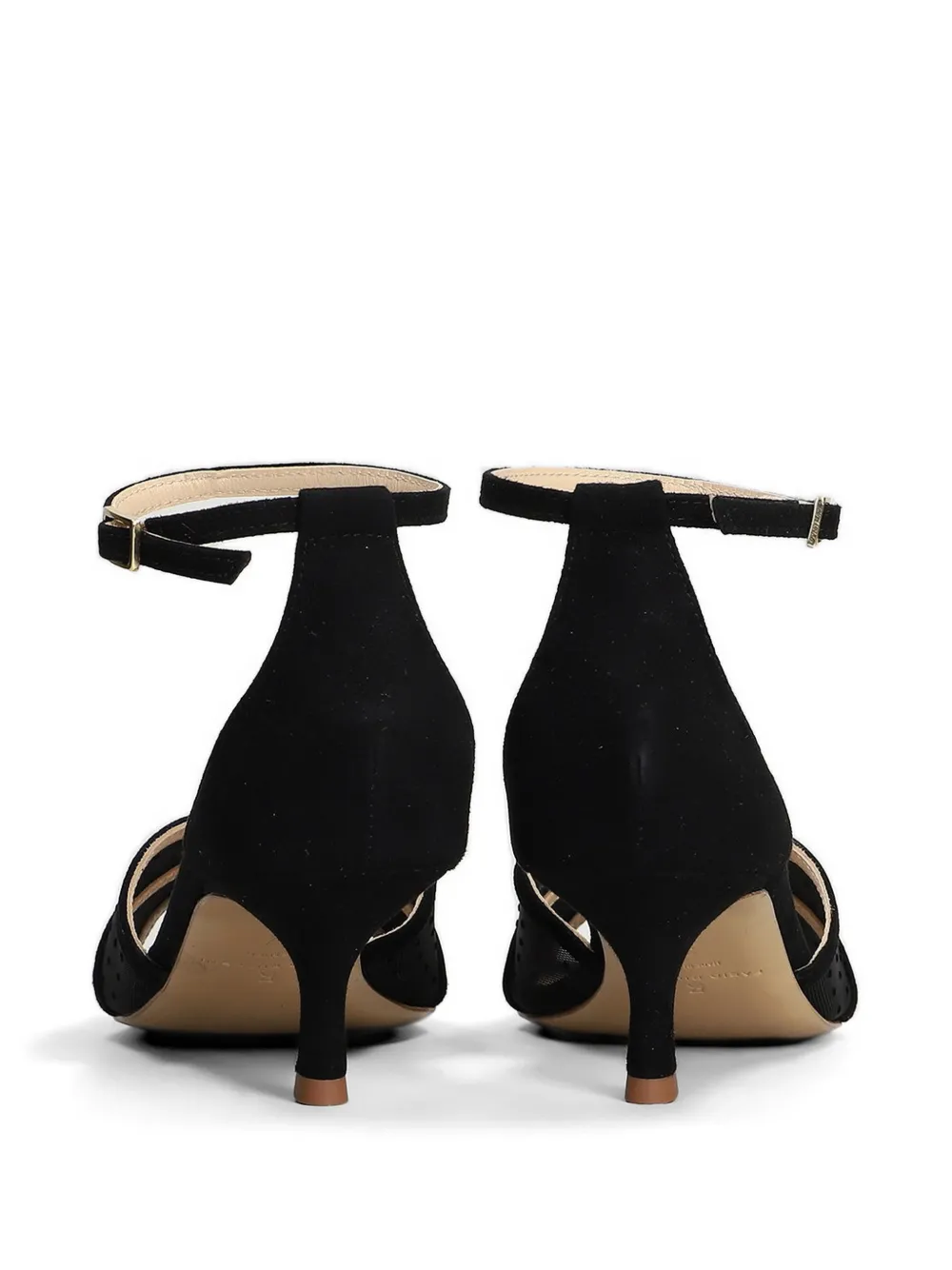 Fabio Rusconi polka-dot mesh sandals Zwart