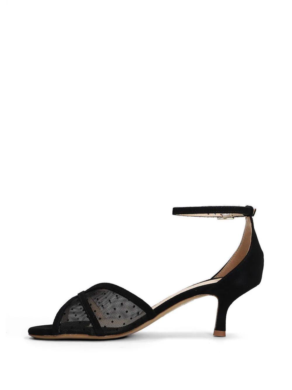 Fabio Rusconi polka-dot mesh sandals Zwart