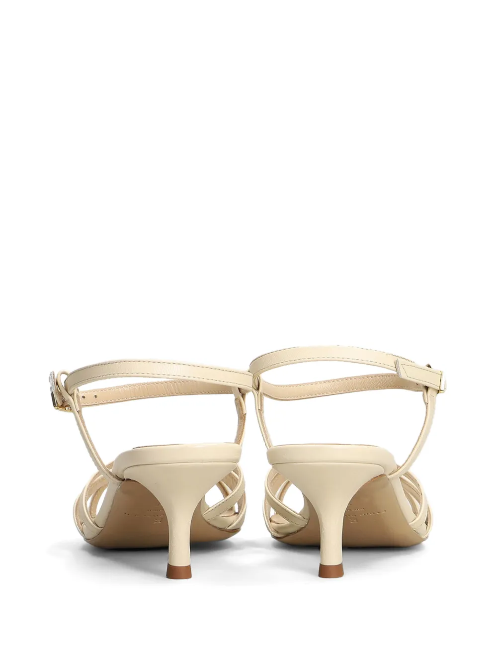 Fabio Rusconi Sandalen met gekruiste bandjes en gespsluiting Beige