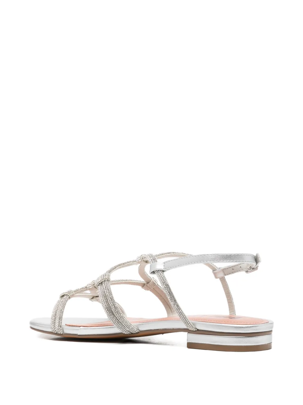 Bibi Lou crystal-embellished cage sandals Zilver