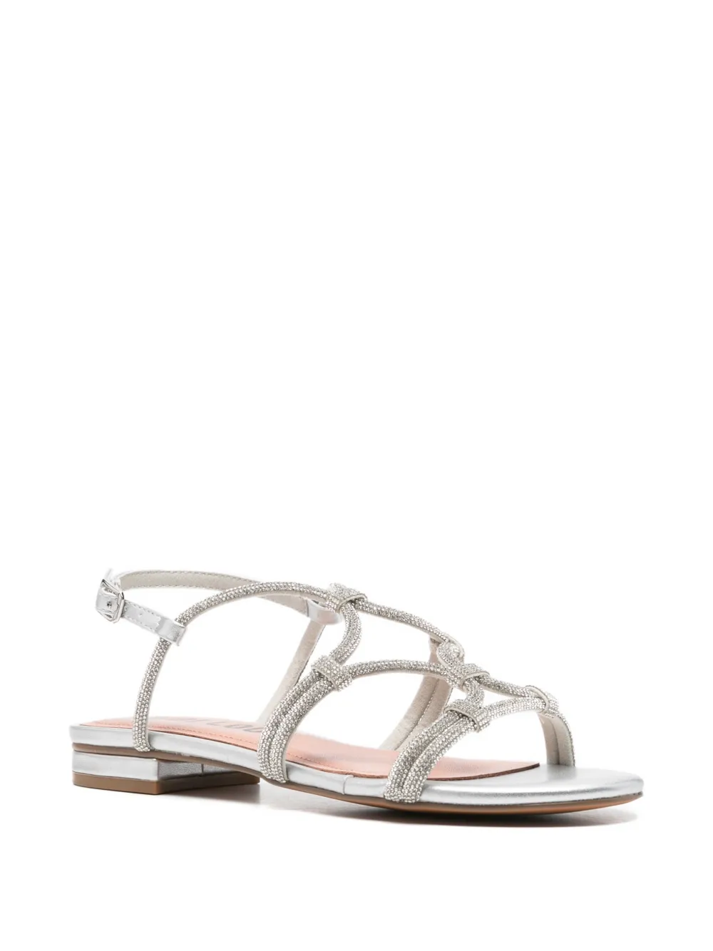 Bibi Lou crystal-embellished cage sandals Zilver