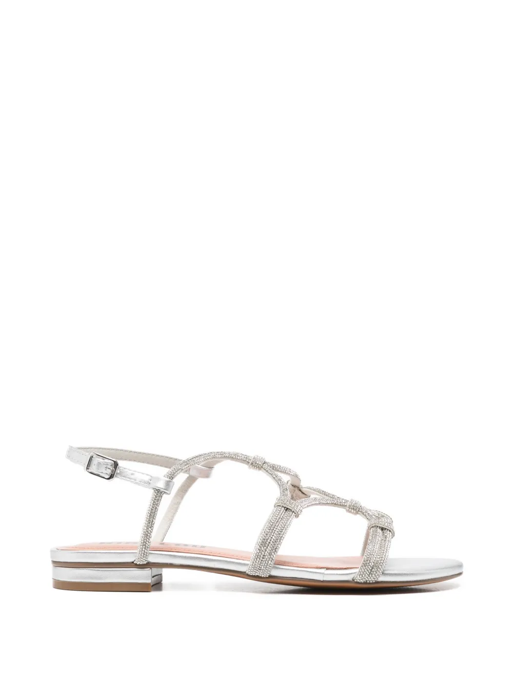 Bibi Lou crystal-embellished cage sandals Zilver