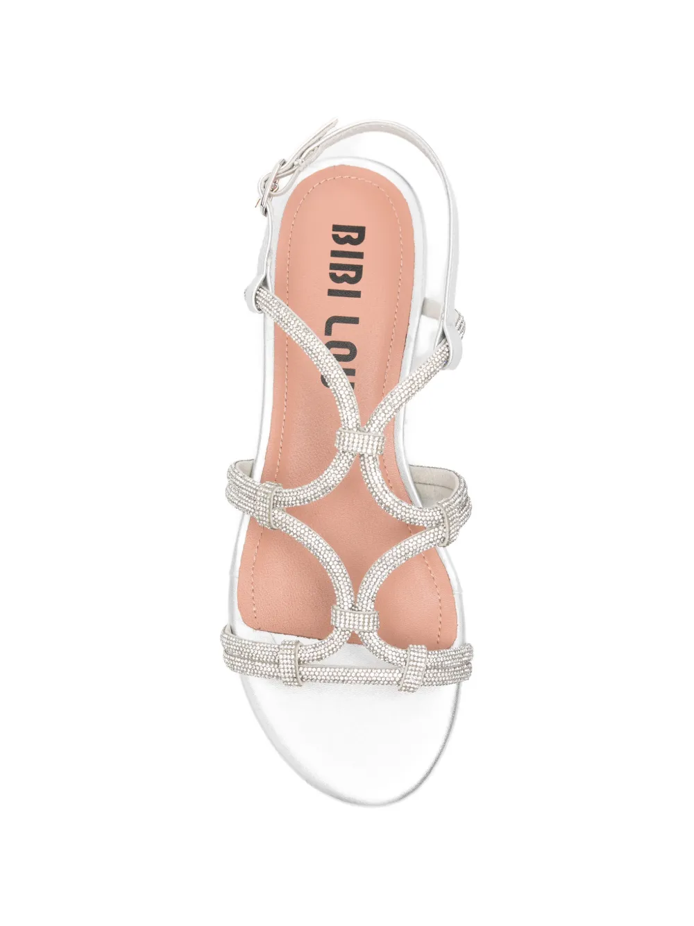 Bibi Lou crystal-embellished cage sandals Zilver