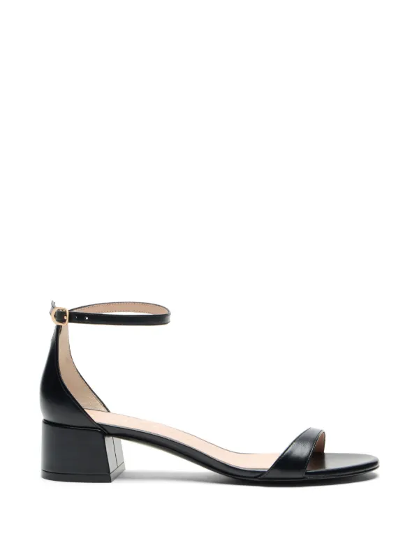Stuart Weitzman Nudist Ankle-strap Sandals in Black