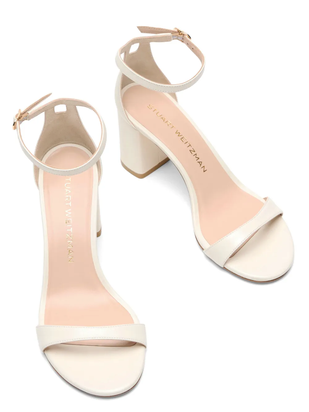 Stuart Weitzman Nudist sandalen met enkelbandje Beige
