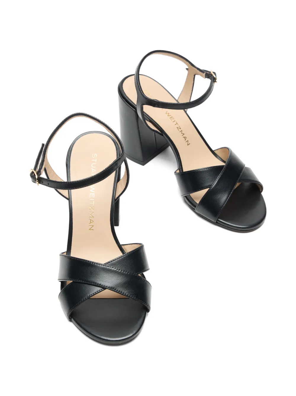 Stuart Weitzman Alyssa sandalen met gekruiste bandjes Zwart